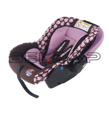Автокресло детское 0-13кг (0+) 0-1.5лет розовые совы "Luna" SG321 KIDS PLANET