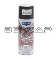 Грунт-эмаль по ржавчине 4 в 1 черный янтарь RAL 9005 аэрозоль 520мл VIXEN