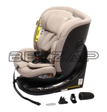 Автокресло детское 0-36кг (0+I-ll-IlI) 0-12лет beige grey KIDSTER Isofix, 4690624193897, HAPPY BABY