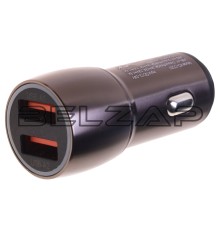 Устройство зарядное в прикуриватель 2USB 12V прозрачное, CC52 Tranish, XO
