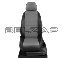 Авточехлы Solaris(17-) KIA Rio X-Line(17-) задняя спинка 40x60 экокожа черно-серые, HY15-0607-EC02, AVTOLIDER