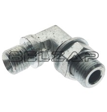 Адаптер JCB угловой 90 градусов металлический (1/4 BSP-9/16 SAE) ARIES