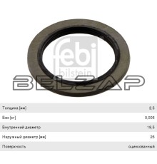 Кольцо уплотнительное ALFA ROMEO 159 (05-11) FIAT Bravo (08-),Ducato (11-) OPEL пробки сливной, 31118, FEBI