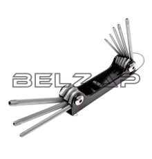 Набор ключей TORX Т9Н-Т40Н складных с отверстием 8 предметов, JTC-3503, JTC
