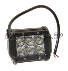 Балка светодиодная 12/24V 18W (6 светодиодов) 100х85х65мм (ближний свет) двухрядная, 9-18F, SAMRAI