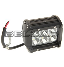 Балка светодиодная 12/24V 18W (6 светодиодов) 100х85х65мм (дальний свет) двухрядная, 9-18S, SAMRAI