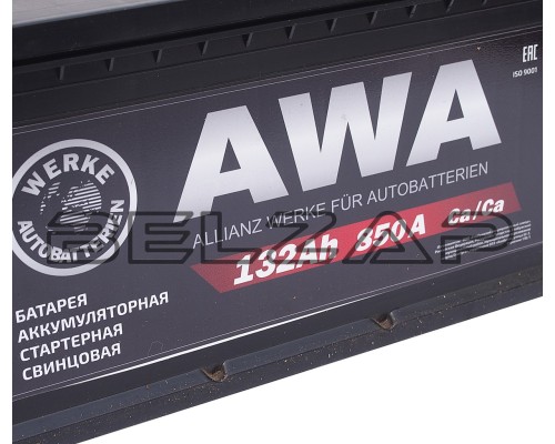 Подобрать Аккумулятор 132А/ч, 6СТ132(4), AWA в  Онлайн-автомагазине Belzap.ru